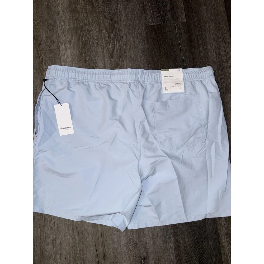 Men's 2XL Light Blue Swimsuit‎ Shorts - Pastel Summer Beach Trunks Size XXL, 7